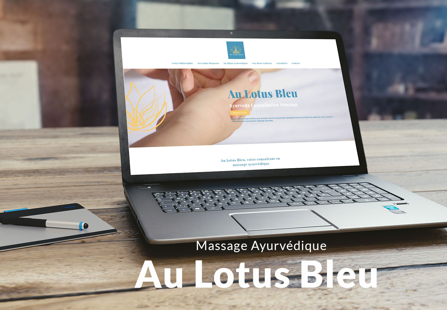 Création du site internet Au Lotus Bleu, à Bayel dans l'Aube
